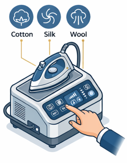 Step - 2 - Fabric based iron Setting - Steam Iron